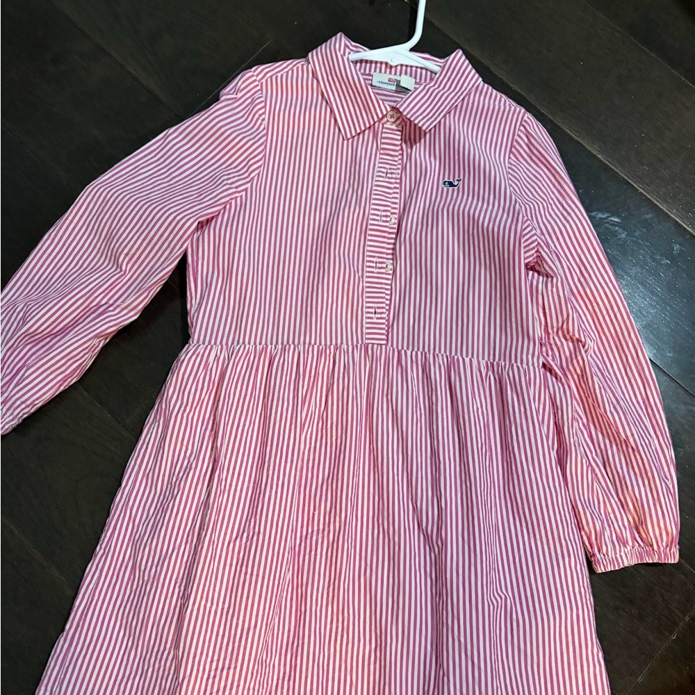 Vineyard Vines Pink and White Striped Kids Dress